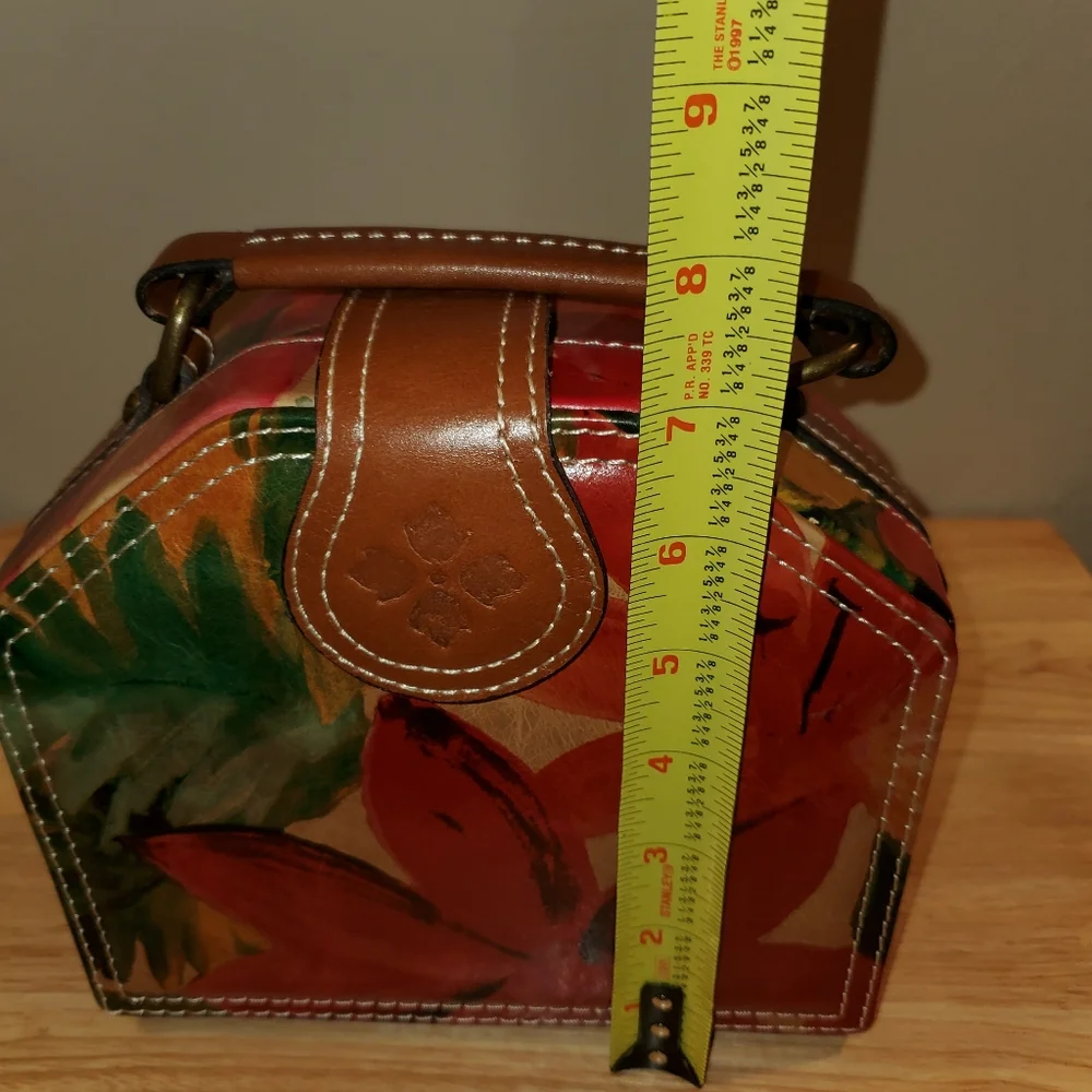 Patricia Nash Mini Leather Floral Print Crossbody Bag - Picture 10 of 15